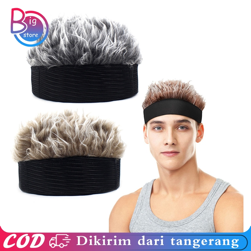 Jual Wig Rambut Pendek Pria Topi Rambut Palsu Fashion Wig Hat Aksesoris ...