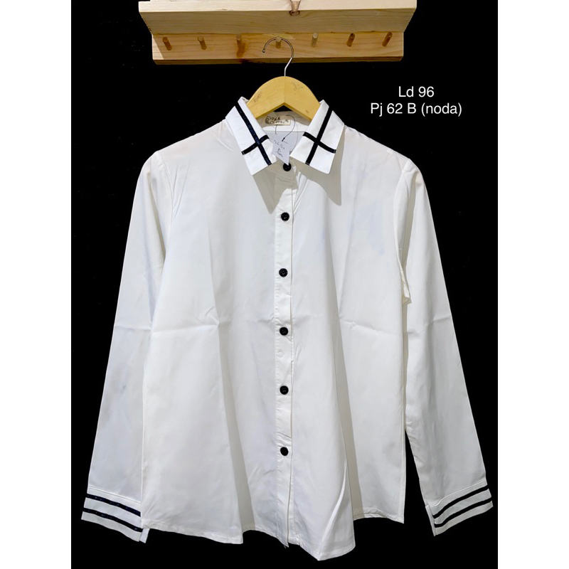 Kemeja Lengan Panjang Delorace Offwhite Tunic