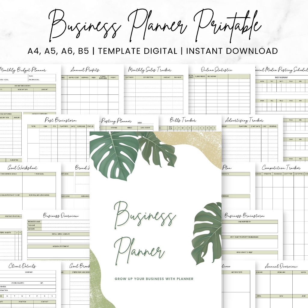 Jual Business Planner Printable, Binder template Business Planner ...