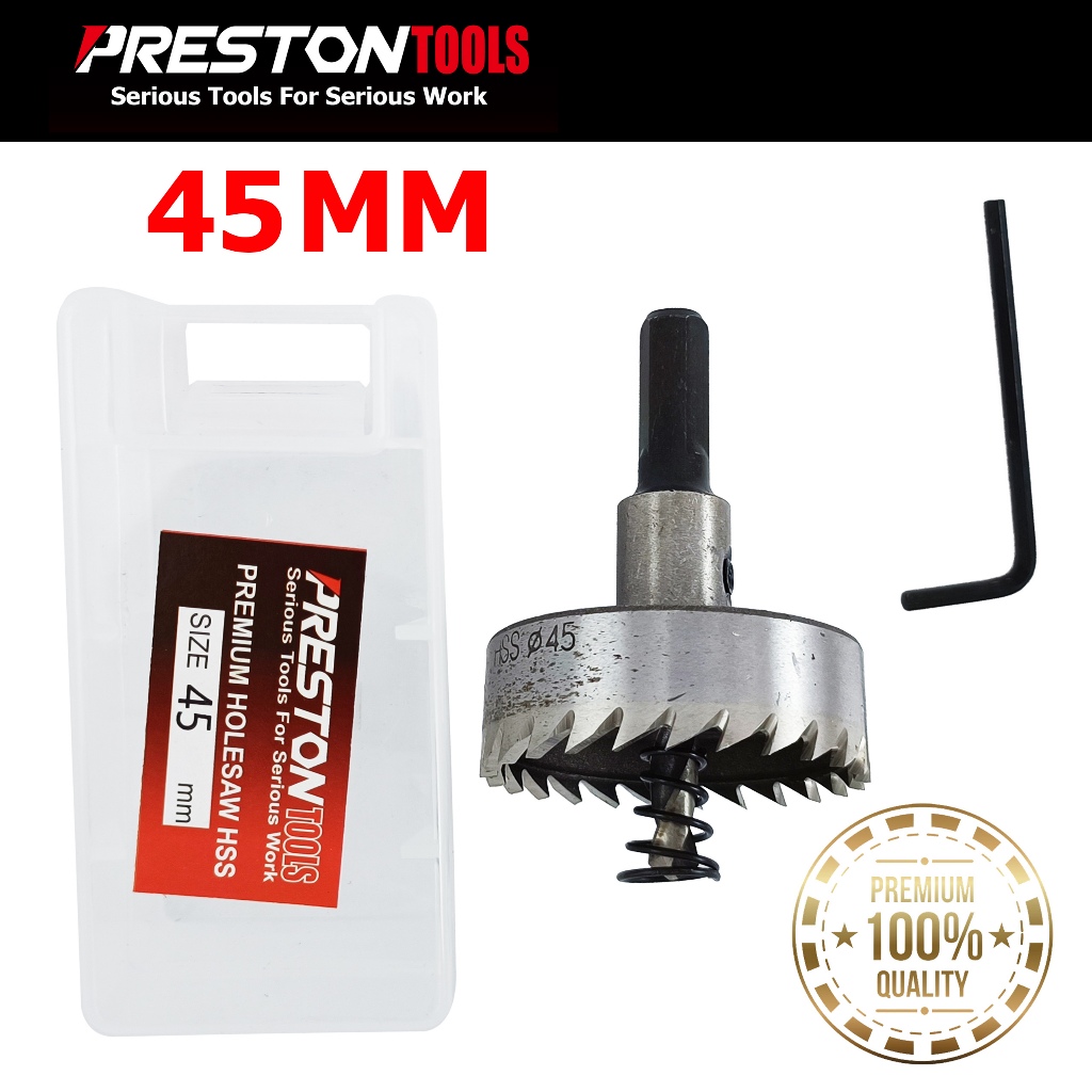 Jual HOLESAW HSS 45 MM PRESTON TOOLS / MATA BOR HOLE SAW HSS 45 MM ...