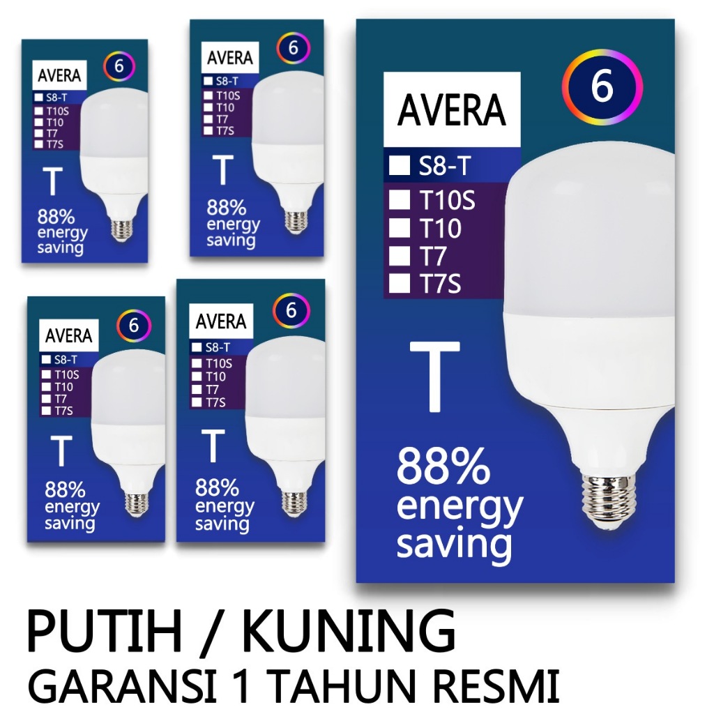 Bohlam Lampu LED KAPSUL 40 Watt 30 20 10 5 Watt PUTIH KUNING