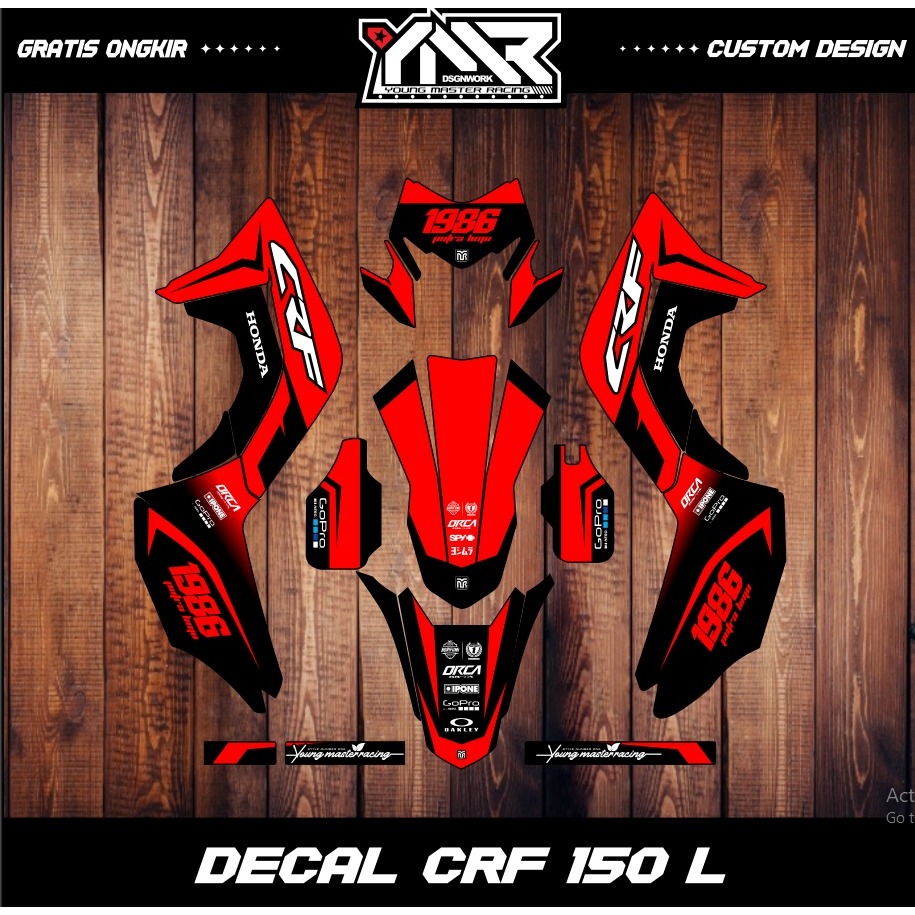 Jual Decal Sticker Custom Motor Cross CRF 150L Fullbody - Dekal Stiker ...