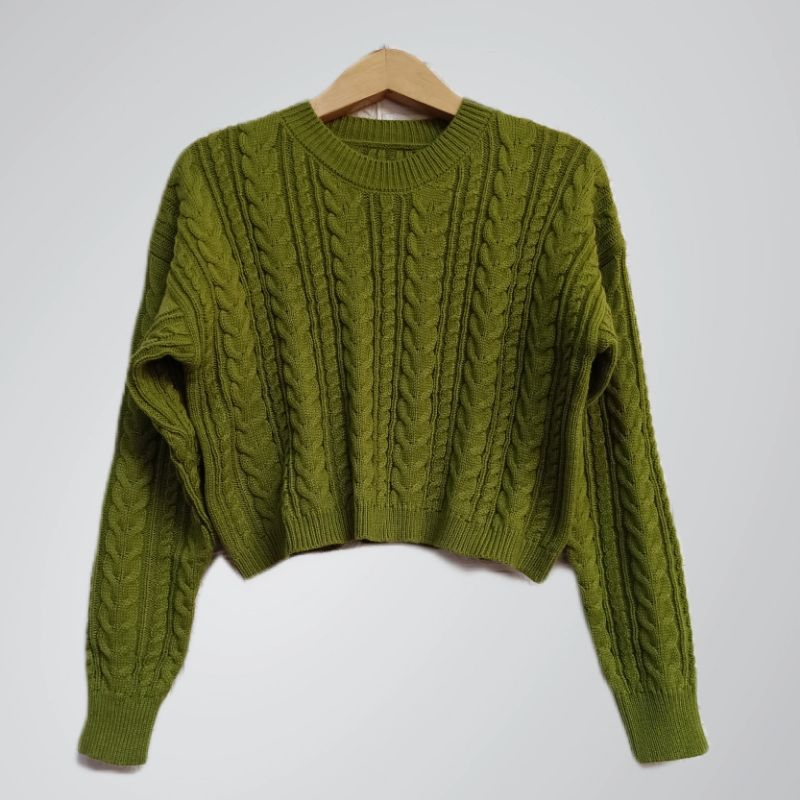 Jual fn! sweater crop rajut / 100%rajut premium ?tebal | Shopee Indonesia