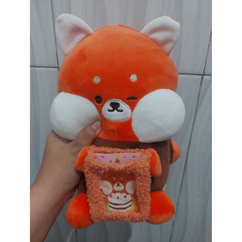 Jual Daiso korea red panda plushie pc holder Shopee Indonesia