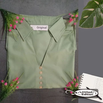 Baju Wanita Korean Blouse Top Square Neck Velvet Kemeja Kerja Gaya Korea Long Sleeve