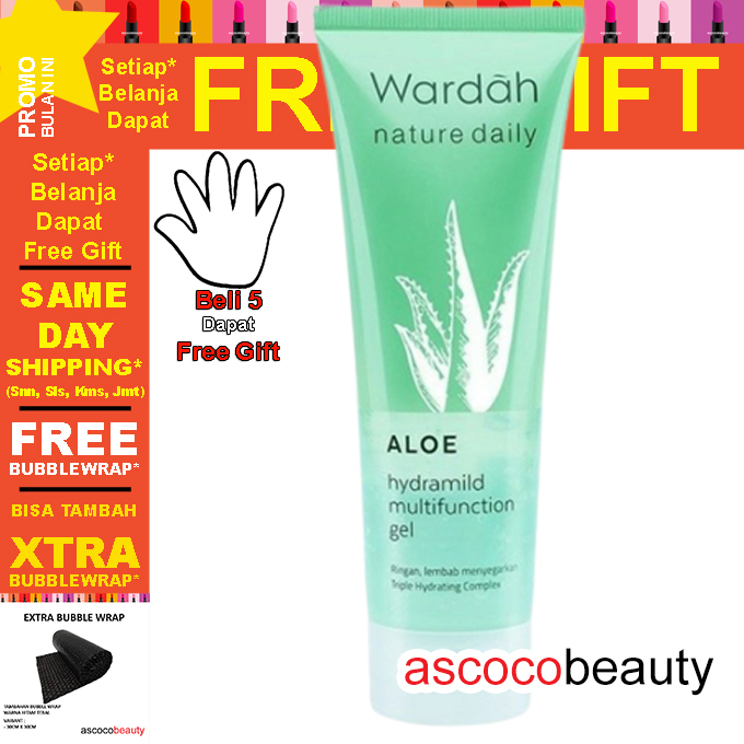 Jual Wardah Aloe Multifunction Gel 100ml Aloe Vera Lidah Buaya ...