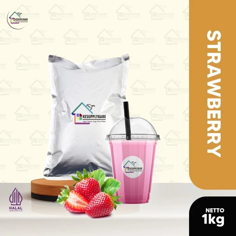 Bubuk Minuman Premium Aneka Rasa MIX (MILKSHAKE Strawberry Powder)