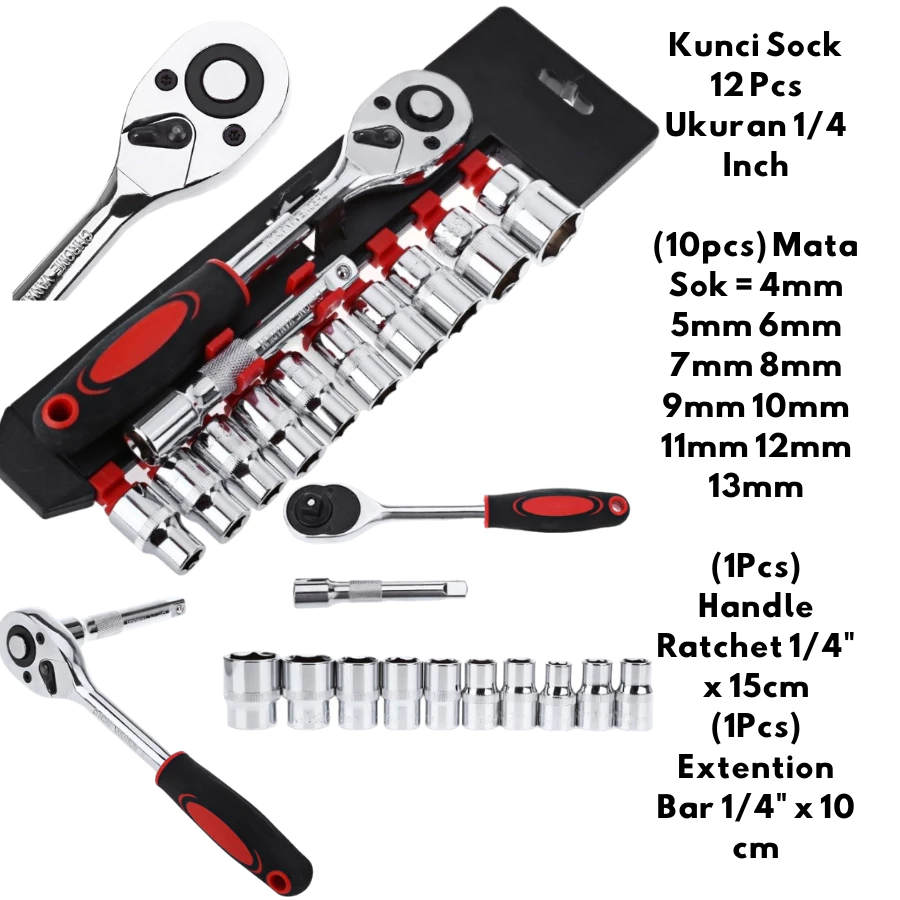 1/4 KUNCI SOK SOCK SET 1/4