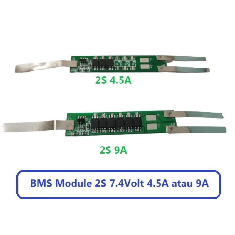 Jual BMS Modul 2S 7.4V Pelindung Baterai 18650 Protection BMS 2S 4.5A ...