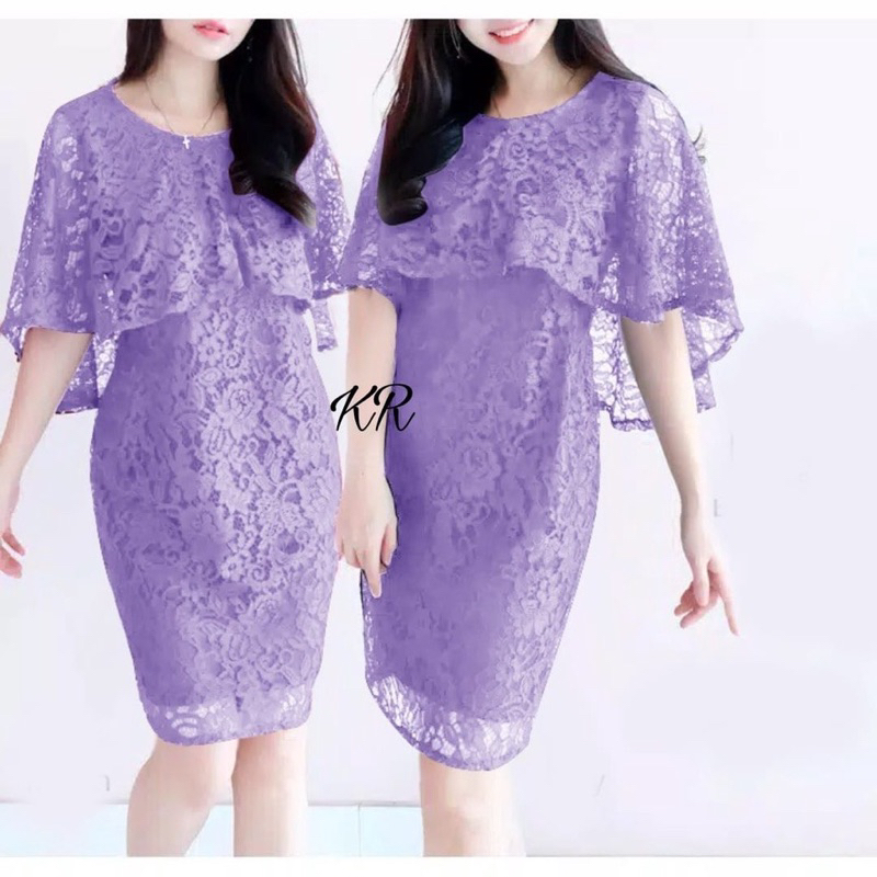 Jual REAL PIC - DRESS FASHION BRUKAT ALEXIA BROCADE / MIDI DRESS ALEXIA