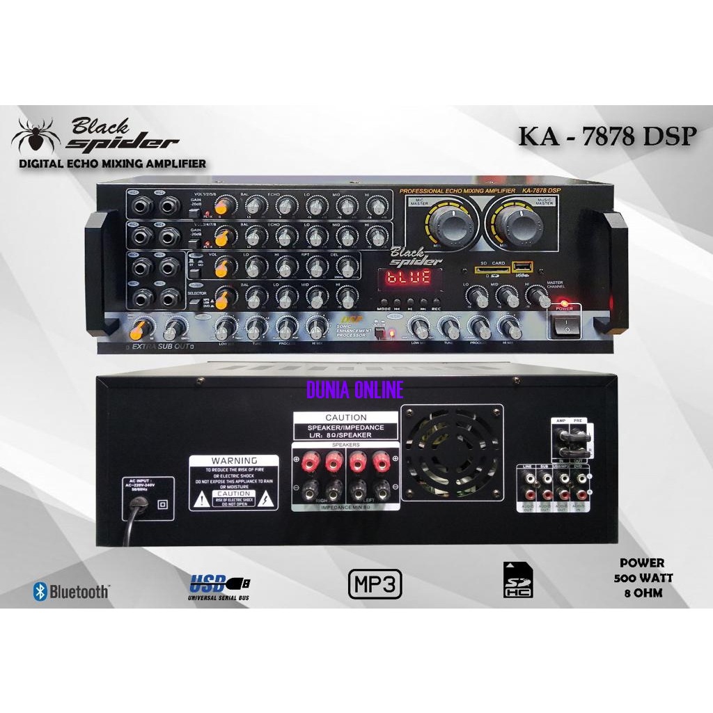 Jual AMPLI BLACKSPIDER KA7878 KA-7878 AMPLIFIER BLACK SPIDER KA 7878 ...