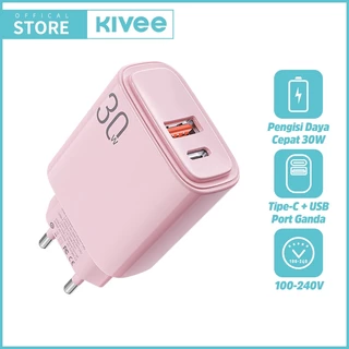 KIVEE Kepala Charger iphone Fast charging 30w kabel data type C Macaron Quick 4.0 original