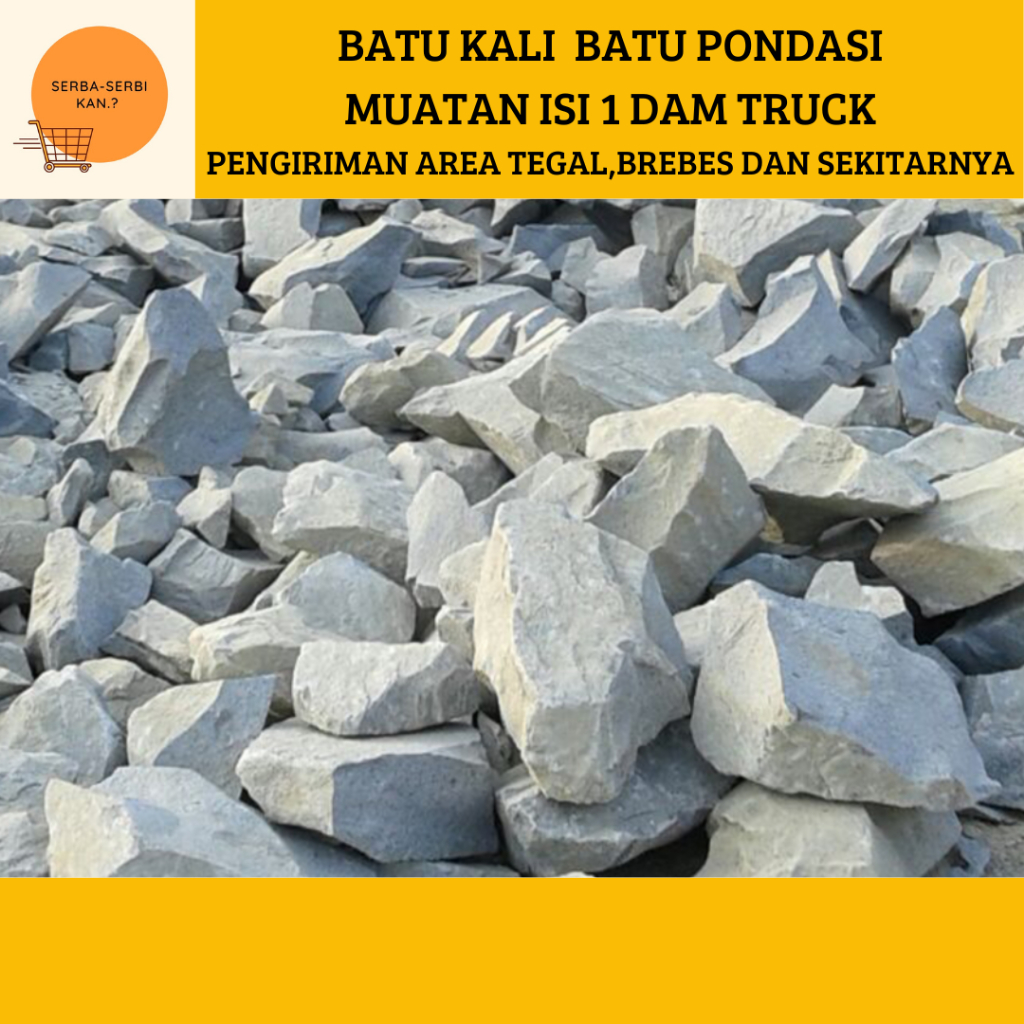 Jual BATU BELAH BATU KALI PONDASI TEGAL BREBES ISI 1 dam truck | Shopee