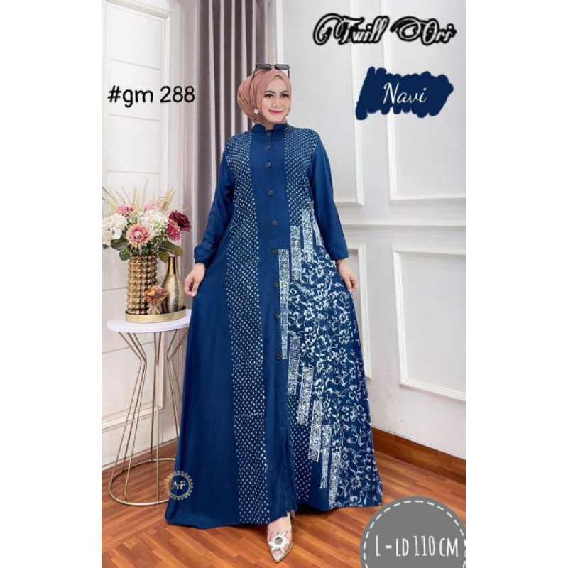 Jual Gamis Twill Ori Gamis Twill Kancing Ld Twill Batik Pekalongan Shopee Indonesia