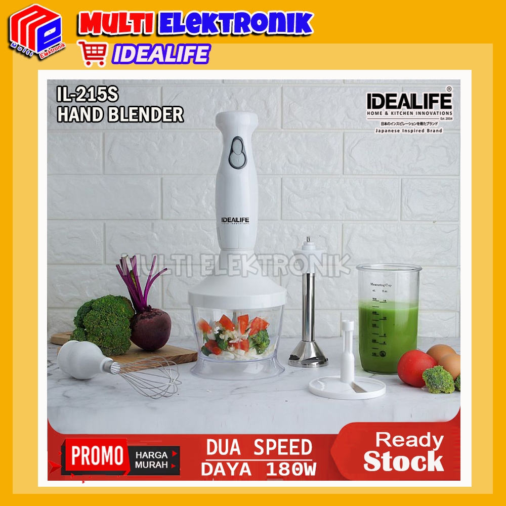 Jual Hand Blender Idealife IL215S Blender Buah dan Sayur 2 Kecepatan