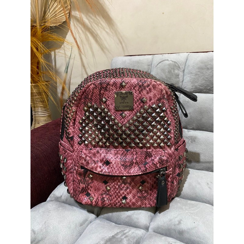 Jual mcm backpack snake skin Shopee Indonesia