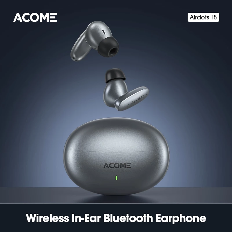 ACOME T8 Headset Wireless Earphone TWS Gaming Bluetooth 5.3 IPX5 Waterproof Latensi Rendah 60ms Original - Garansi Resmi 1 Tahun