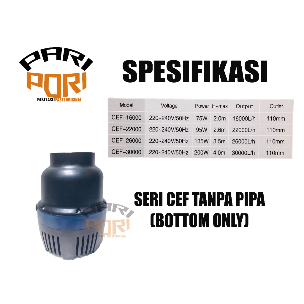 Jual ORIGINAL SUNSUN CEF 16000 POMPA CELUP KOLAM IKAN WATER PUMP SUNSUN ...
