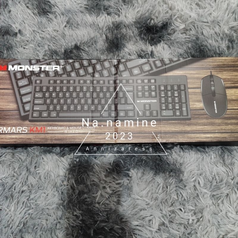 Jual KEYBOARD & MOUSE COMBO MONSTER AIRMARS KM1 | Shopee Indonesia