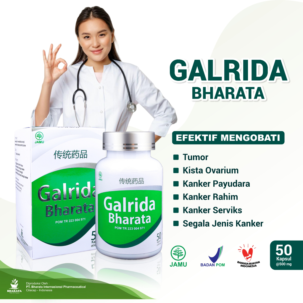 OBAT KANKER HERBAL AMPUH - OBAT TUMOR GANAS JINAK & OBAT SEGALA JENIS BENJOLAN - GALRIDA BHARATA 100% ORIGINAL