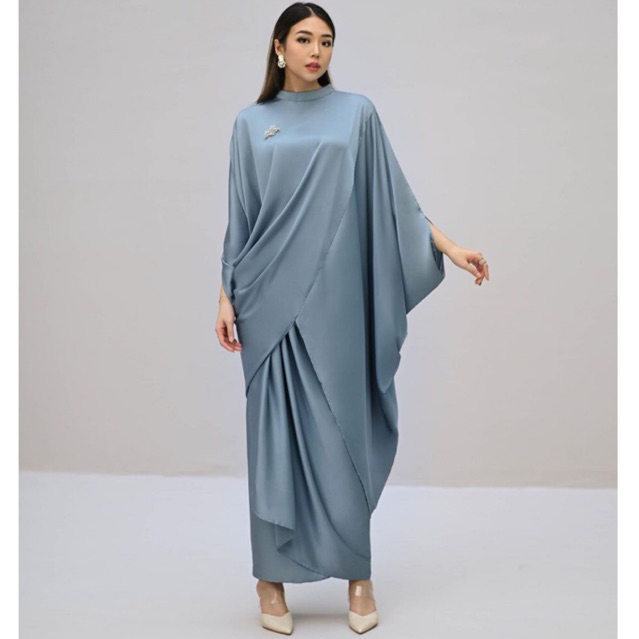 Jual AYANA INDONESIAN SILK KAFTAN SET - SOFT PREMIUM LONGDRESS HIJAB
