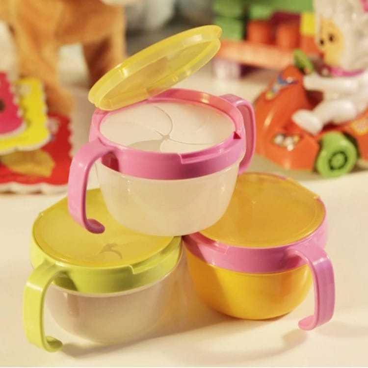 Jual Kotak snack bayi anti tumpah, No Spill Snack Snacker Bowl Cup