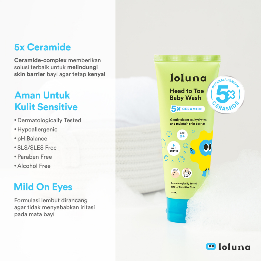 Jual LOLUNA Head to Toe Baby Wash 100ml | Shopee Indonesia