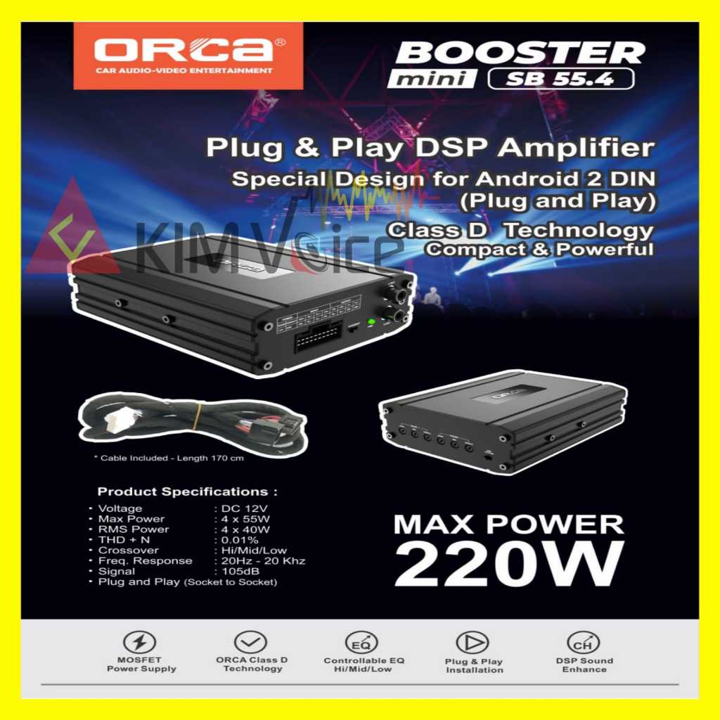 Jual DSP Orca Booster mini SB 55.4 DSP Amplifier Plug n play | Shopee ...