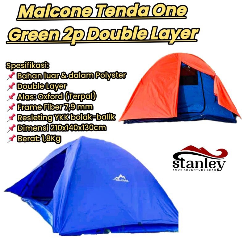 Jual Malcone Tenda One Green 2p Double Layer | Shopee Indonesia