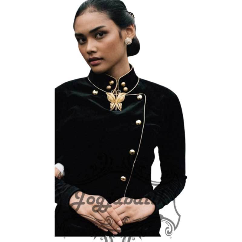Jual Kebaya Janggan Surjan Beludru Dasiyah Dian Sastro (Bonus Bros