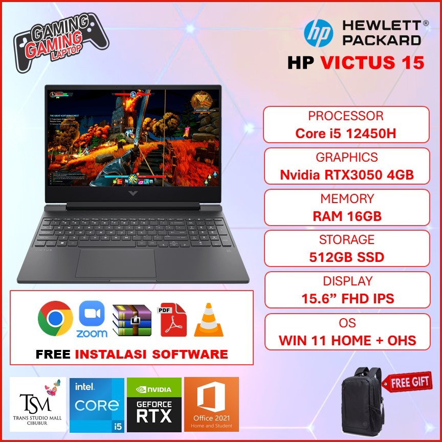 Jual Laptop Gaming Hp Victus Intel I H Rtx Gb Ram Gb