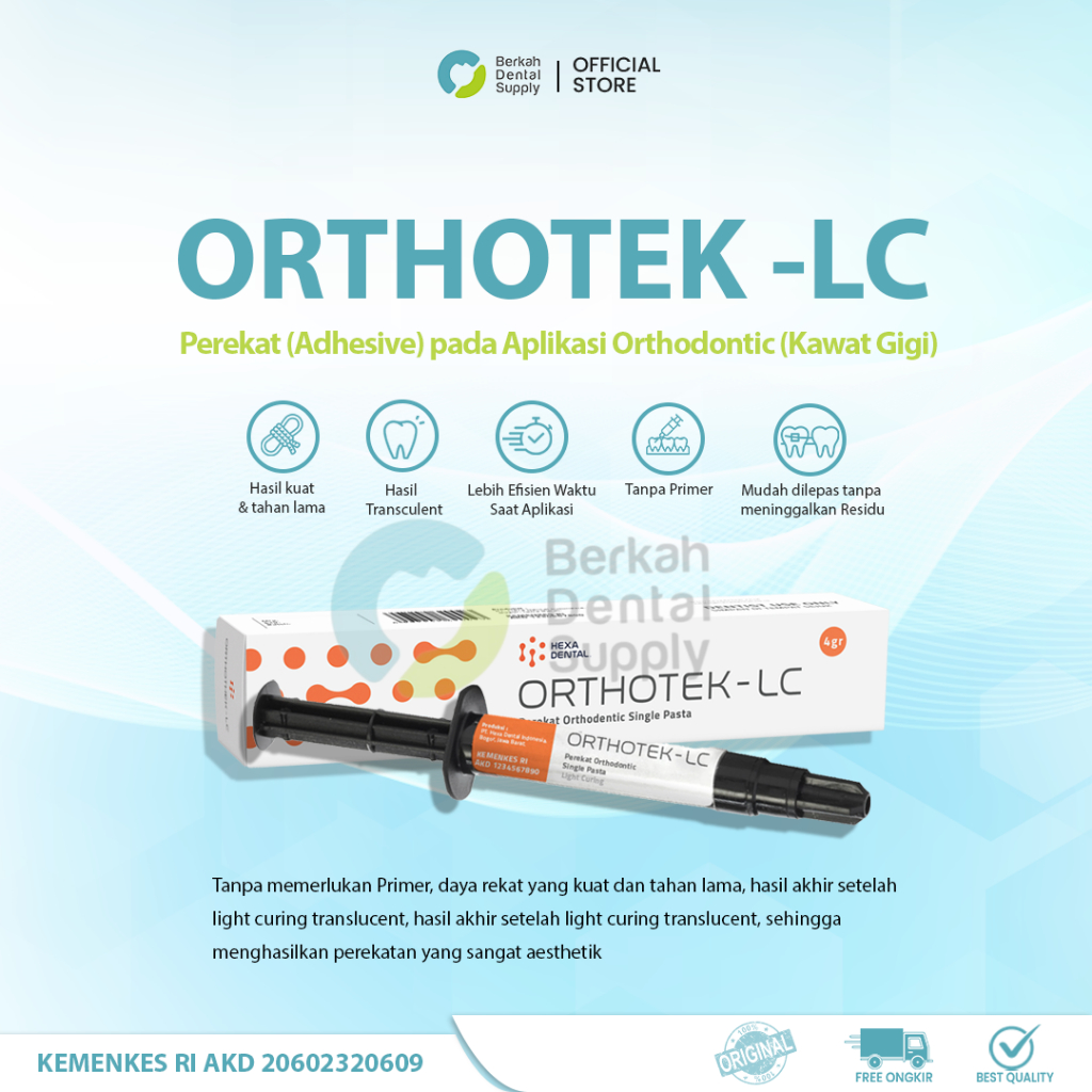 Jual Dental Lem Ortho Behel Gigi Hexa Orthotek LC / Lem Behel / Perekat ...