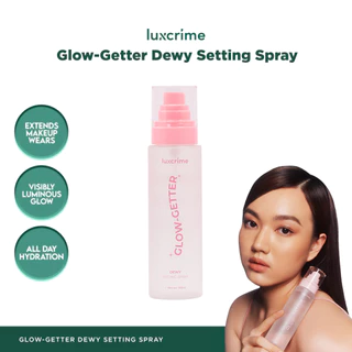 Luxcrime Glow-Getter Dewy Setting Spray - Untuk Makeup Tahan Lama Transferproof & Melembabkan Kulit Tahan 24 Jam