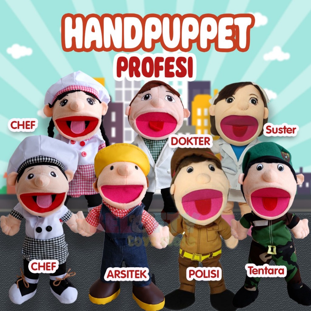 Jual Boneka Tangan Profesi / Handpuppet / Muppet Mainan anak perempuan ...