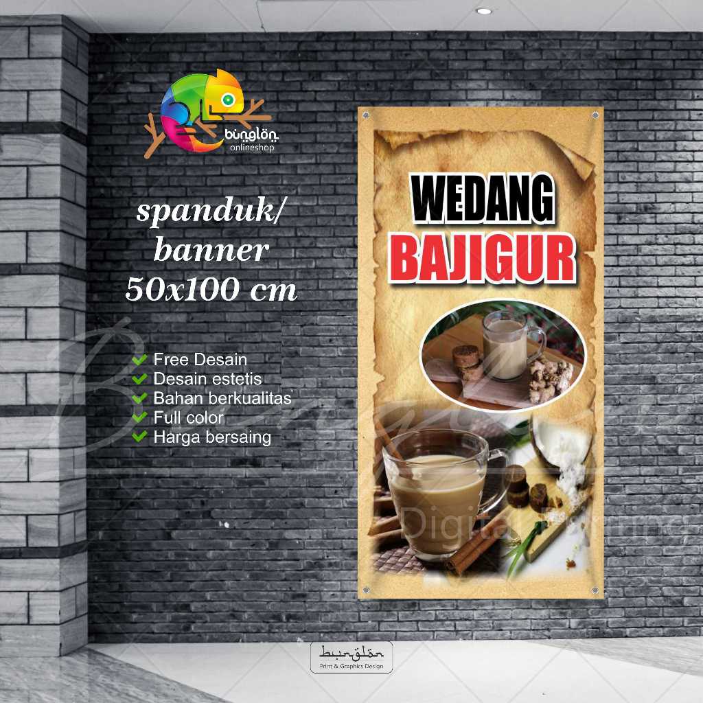 Jual Spanduk Banner 50x100 Wedang Bajigur Custom | Shopee Indonesia