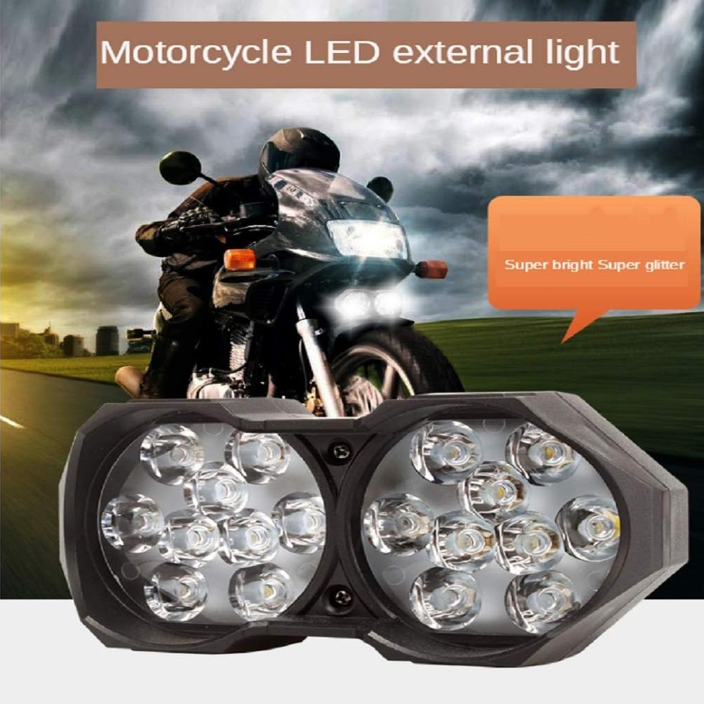 Jual Lampu Tembak Motor Spotlight LED Foglamp ATV IP65 Cool White 18LED ...