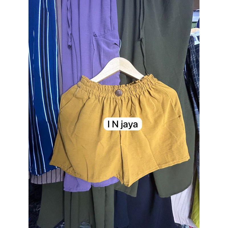 CHINDO HOTPANTS JUMBO CELANA PENDEK WANITA PREMIUM AIRFLOW CRINGKLE KASUAL  SANTAI