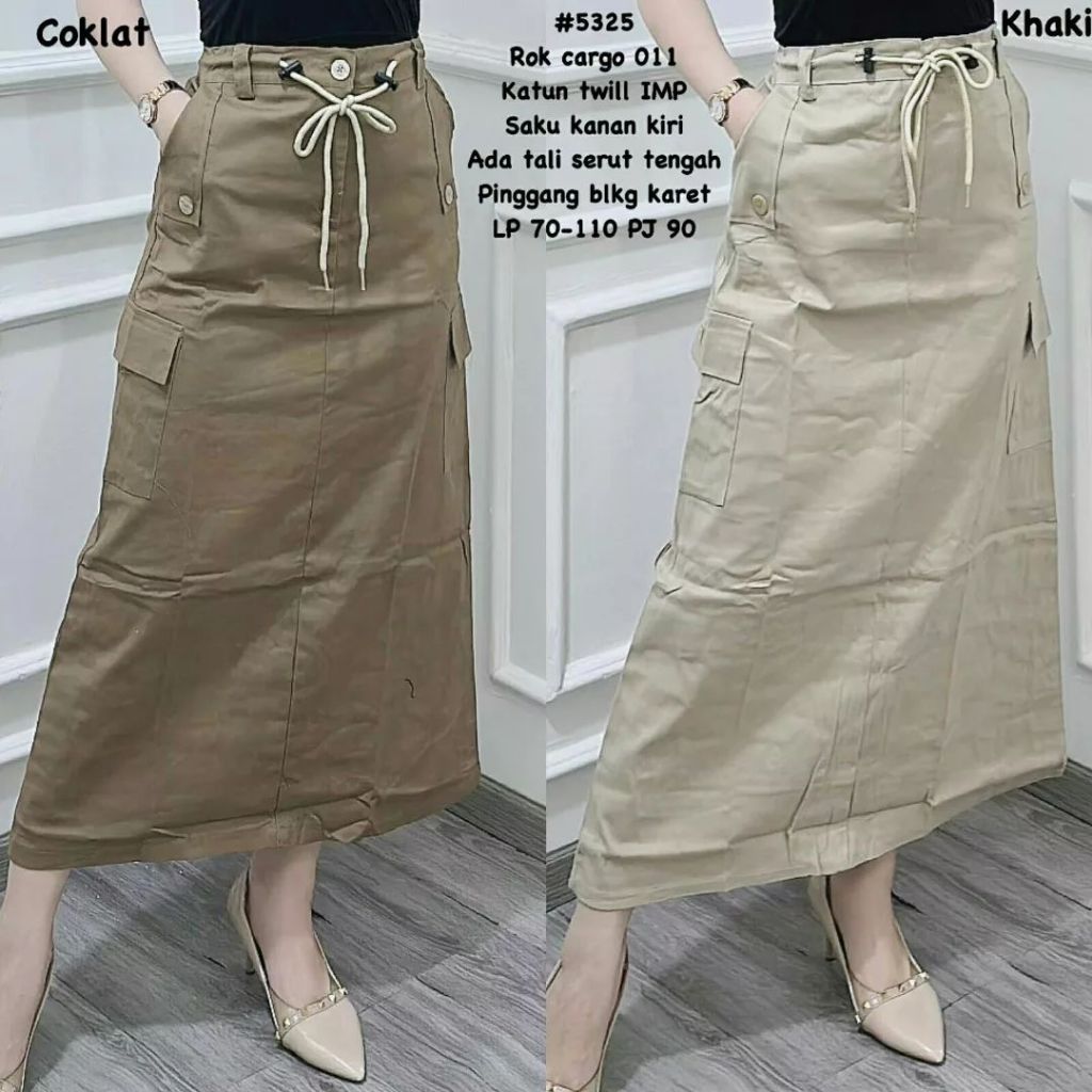 Jual Esme Rok Cargo Twill Skirt Korean Style Jumbo Wanita Remaja Dewasa ...