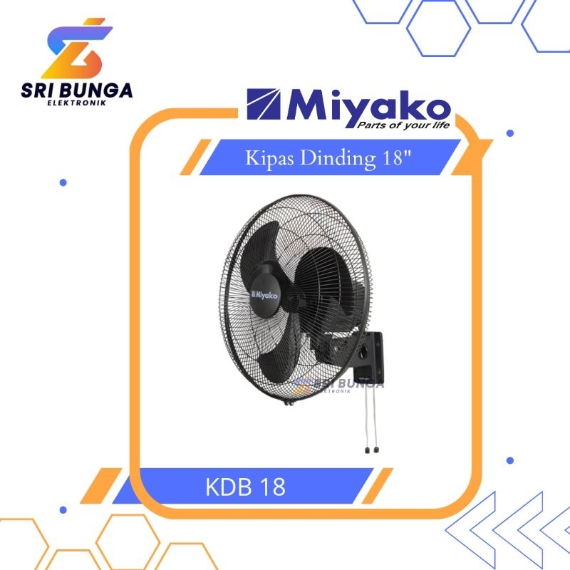 Jual Kipas Angin Dinding MIYAKO KDB-18 Wall Fan 18 Inch Besi | Shopee ...