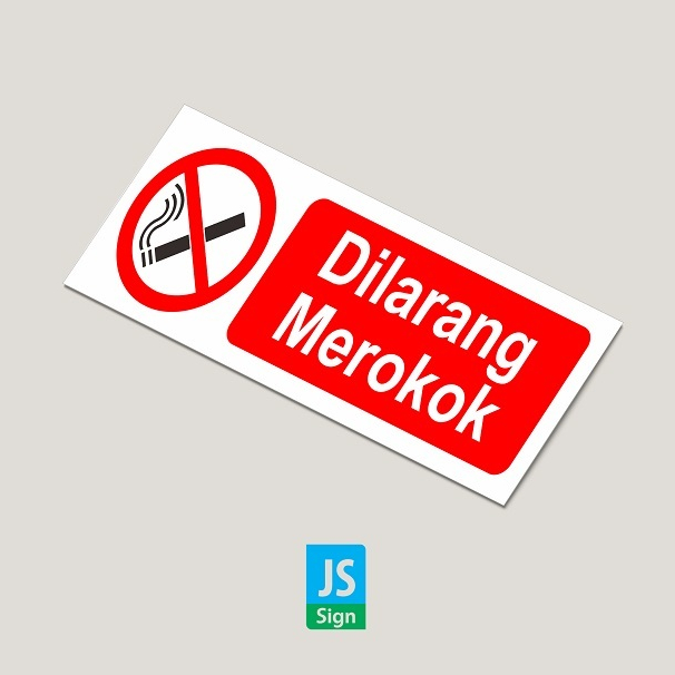 Jual Sticker K3 Safetysign Dilarang Merokok Landscape Shopee Indonesia