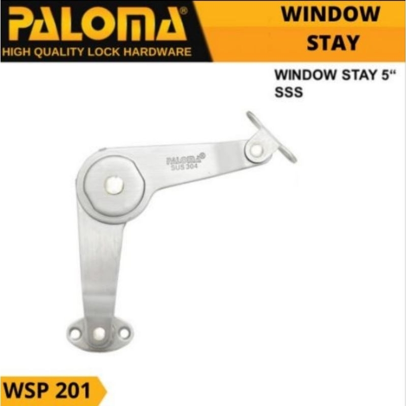 Jual ENGSEL SALON WINDOW STAY PENAHAN JENDELA PALOMA WSP 201 STAINLESS ...