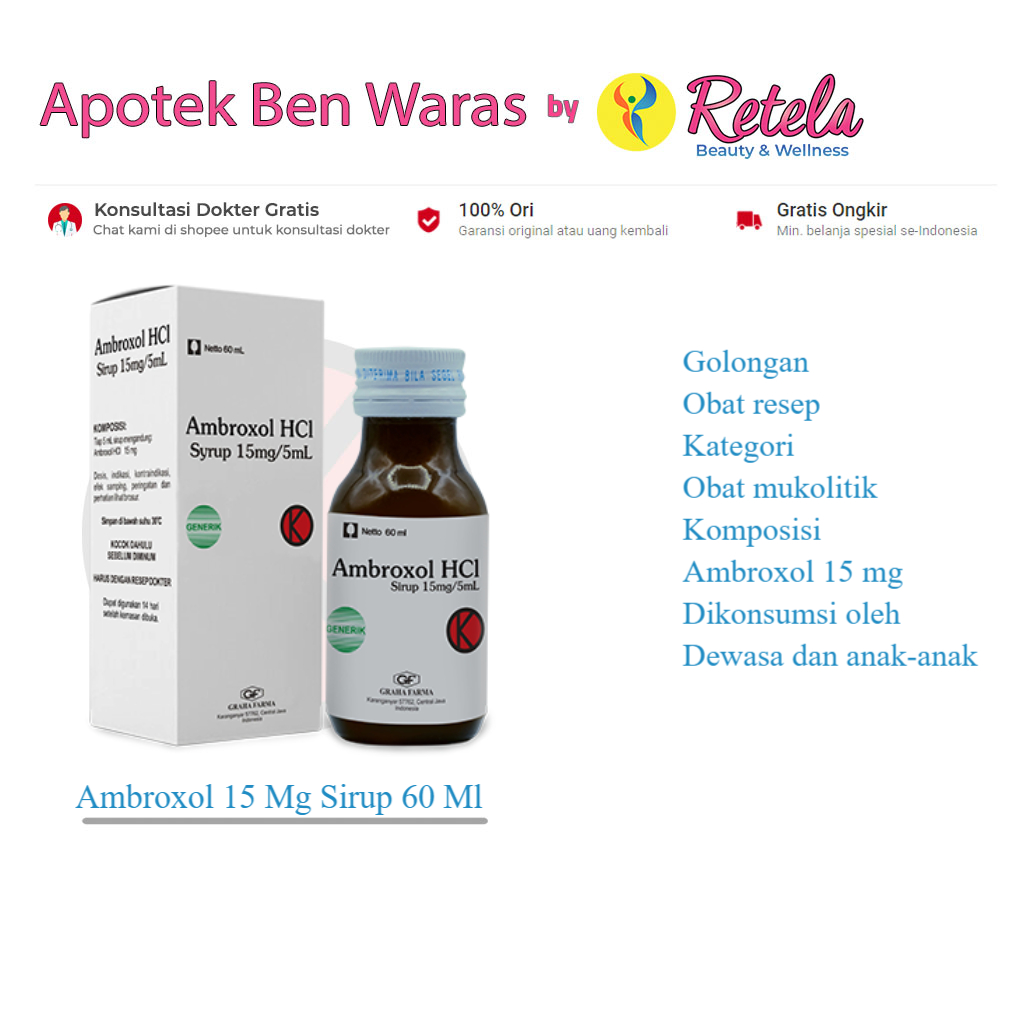 Jual Ambroxol Mg Sirup Ml Shopee Indonesia