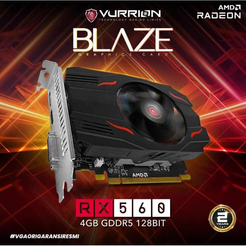 Jual VGA GAMING AMD VURRION RX 560 4GB DDR5 128BIT Shopee Indonesia