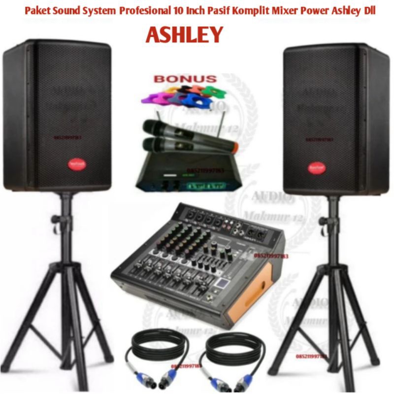 Jual PAKET SOUND SYSTEM PROFESIONAL MAX10HW 10 INCH KOMPLIT POWER MIXER