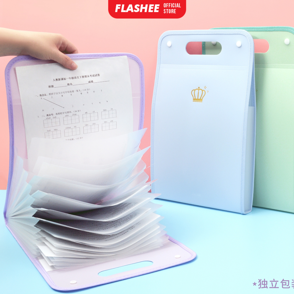 Jual Flashee Tas File Handle F4 Map Dokumen 13 Sekat Anti Air Folder ...