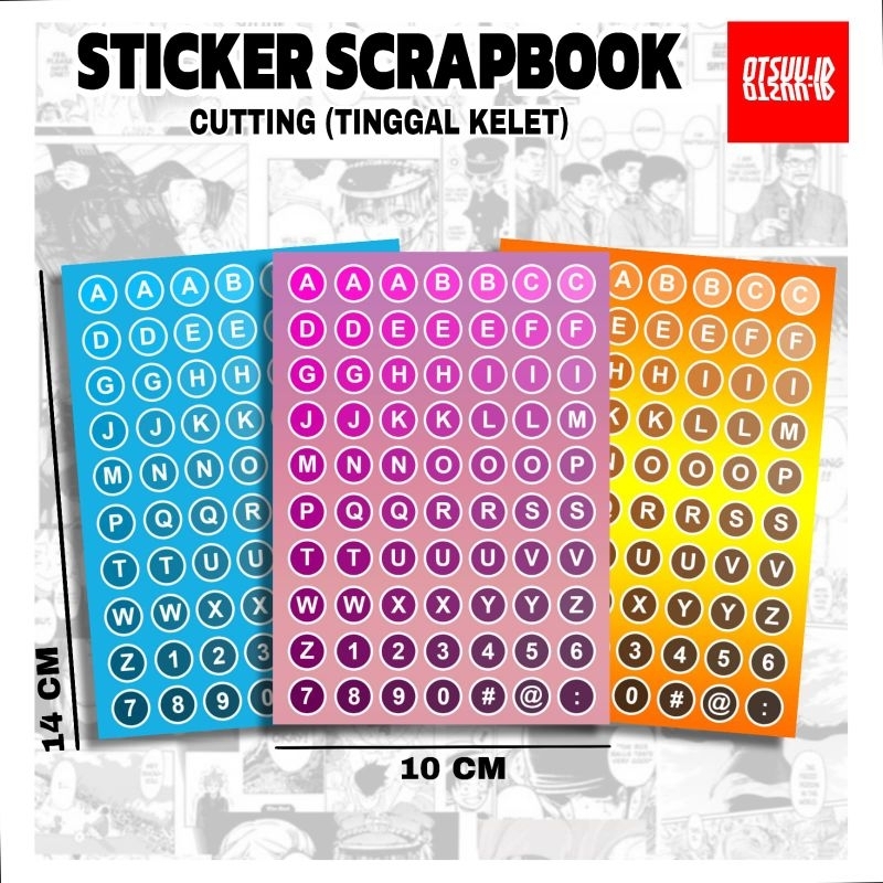 Jual Sticker Cutting Abjad Alfabet Stiker Angka Dan Huruf Sticker Mini Stiker Label Deco 3909