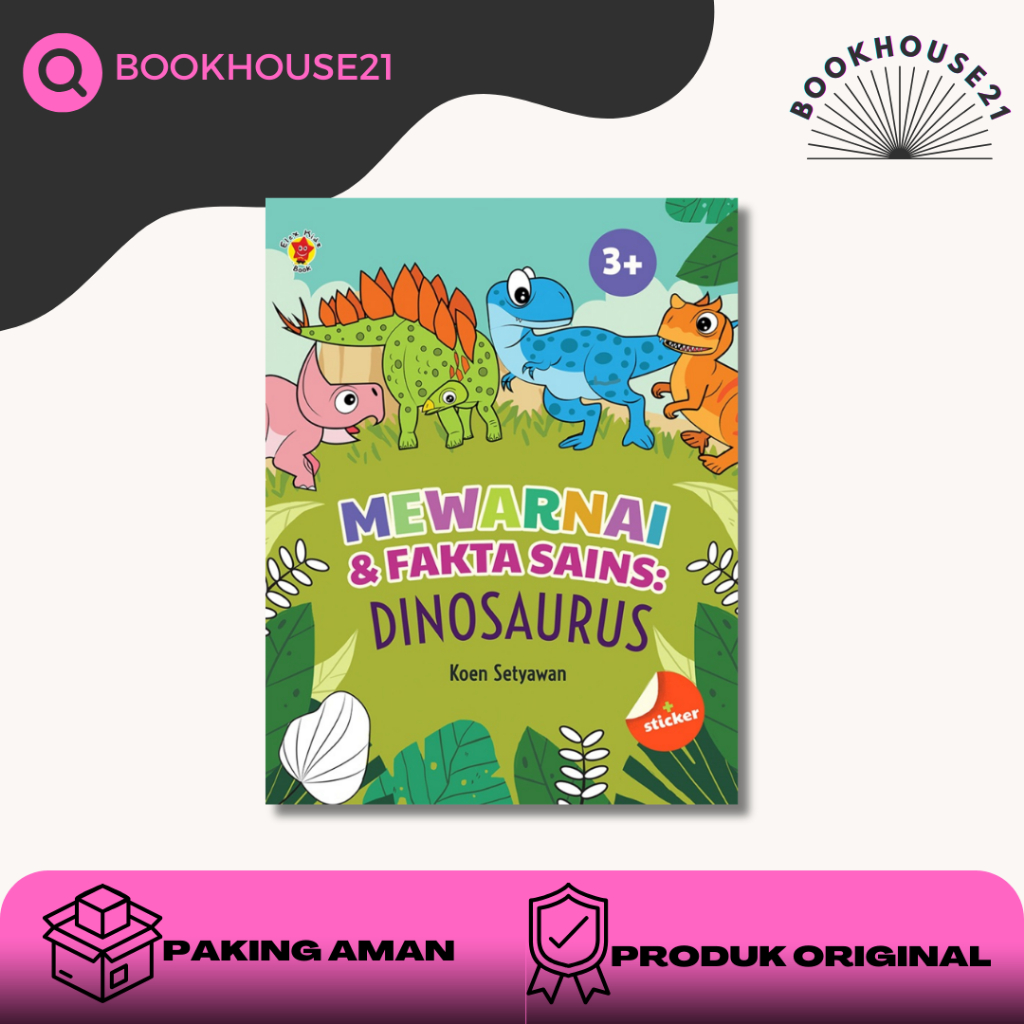 Jual Mewarnai & Fakta Sains: Dinosaurus + Stiker | Shopee Indonesia