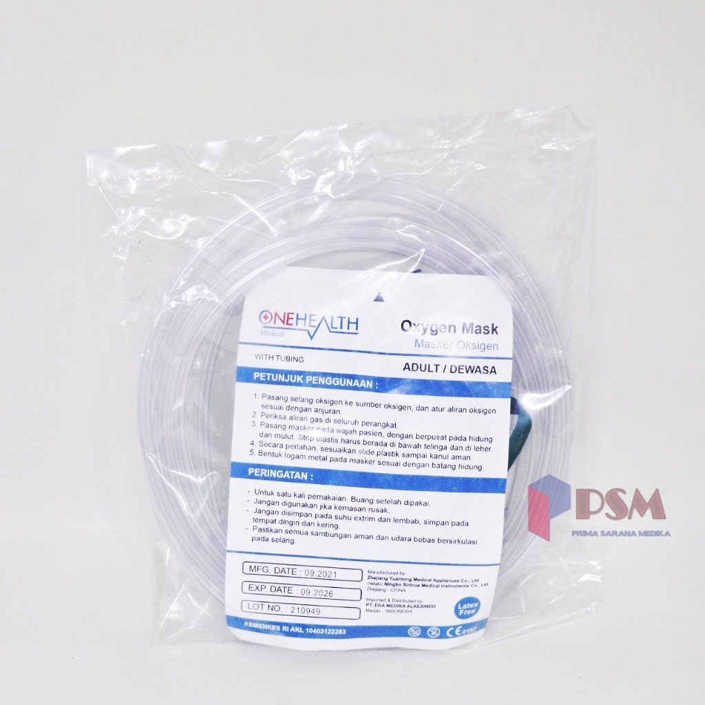 Jual Onehealth Gea Oxygen Mask / Sungkup Masker Oksigen O2 Dewasa Anak ...