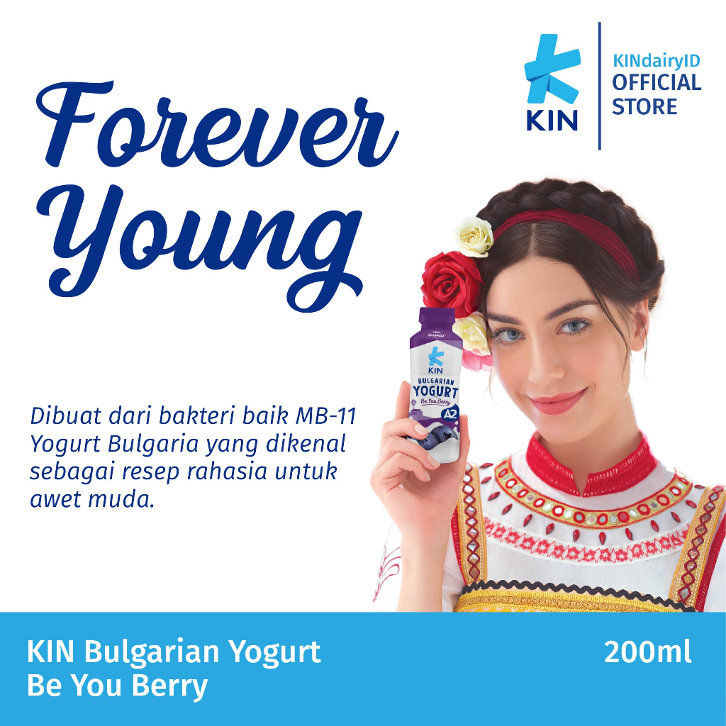 Jual KIN BULGARIAN YOGURT BLUEBERRY (6x200 ML) | Shopee Indonesia