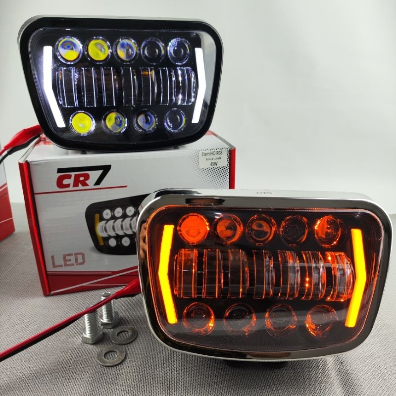 Jual Headlamp LED Rx King GL 100 Lampu Utama 16 Led Oval Rxking new CR7 ...